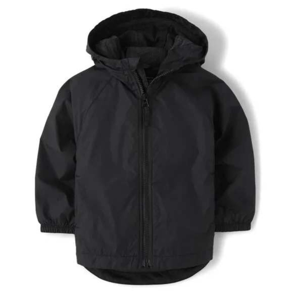 The Children's Place Toddler Boys Windbreaker Jacket in Black- Size 3T
